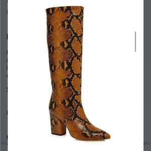 Beautiful New In Box Loeffler Randall Sarina Snakeskin Heeled Boots! Sz 9